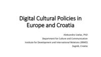 prikaz prve stranice dokumenta Digital Cultural Policies in Europe and Croatia